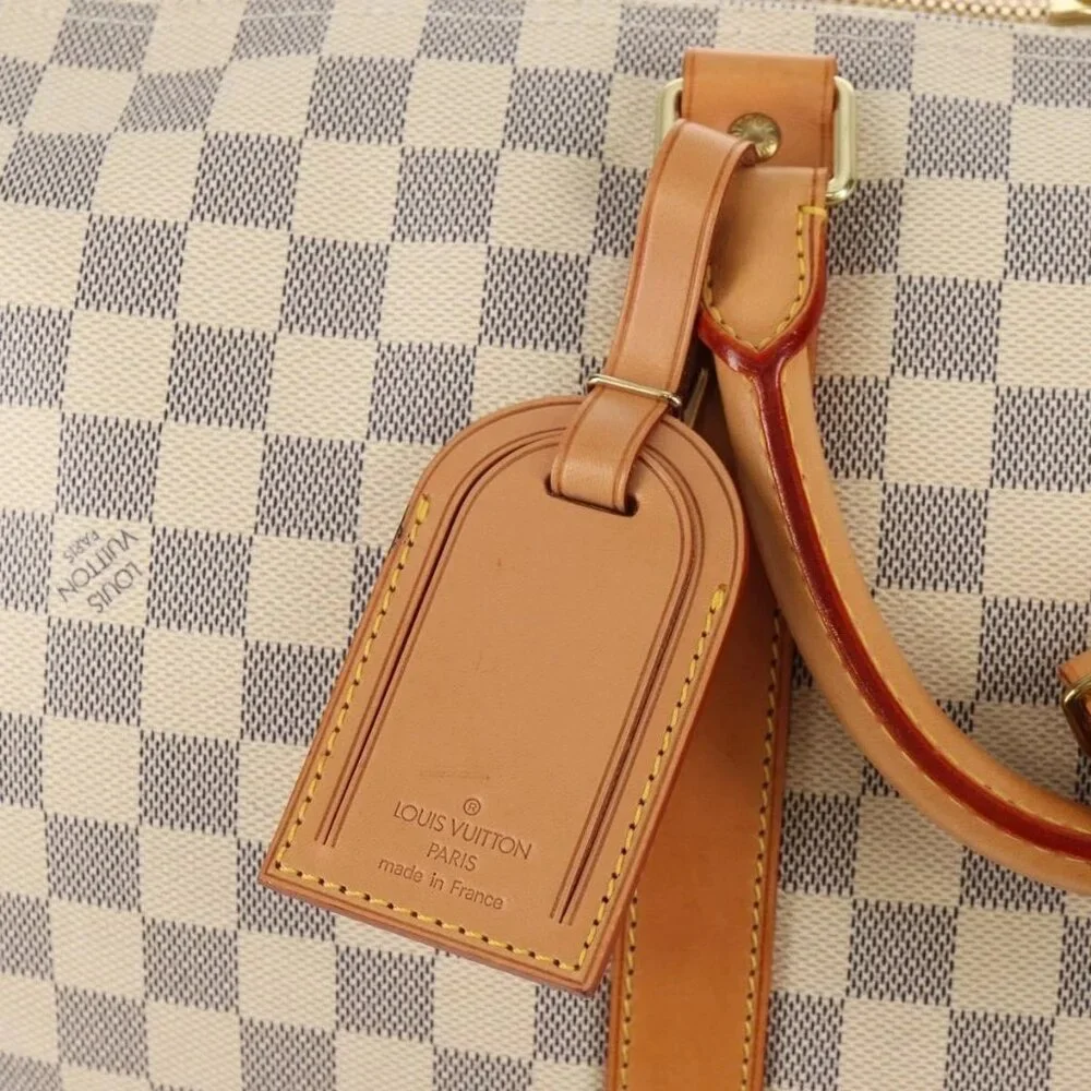 LOUIS VUITTON Damier Azur Keepall 50 Boston Bag N41430 LV Auth 154925V